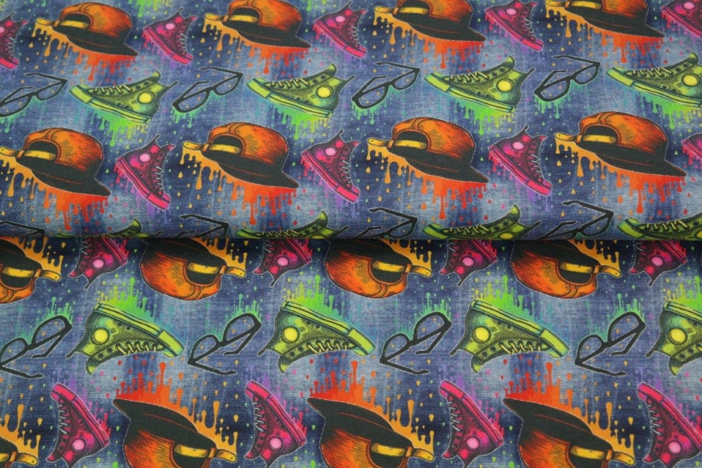 Neoon mütsid, ketsid teksal