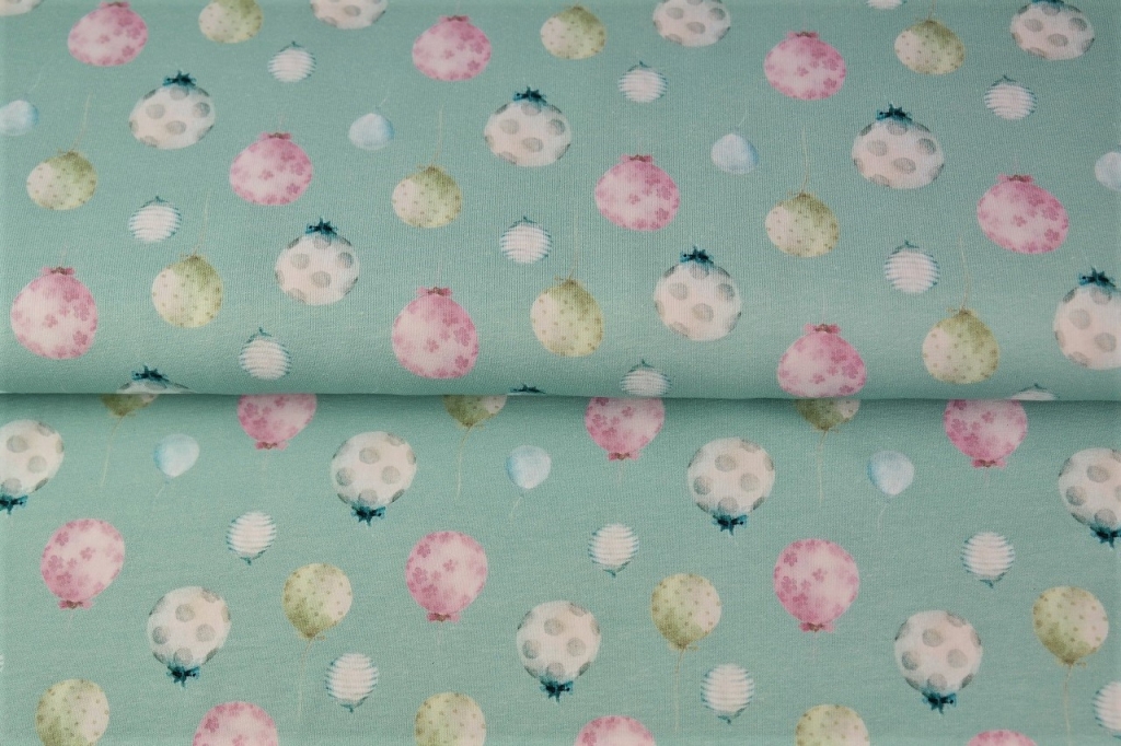 Trikotaaž Õhupallid mindil, digital print