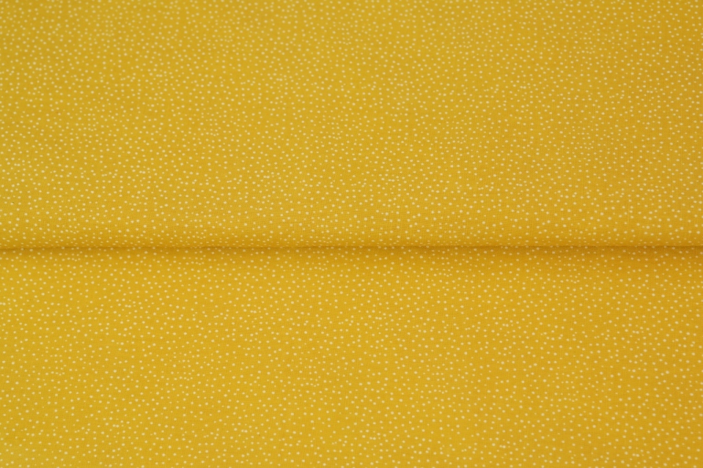 Popliin kollane valgete täpikestega