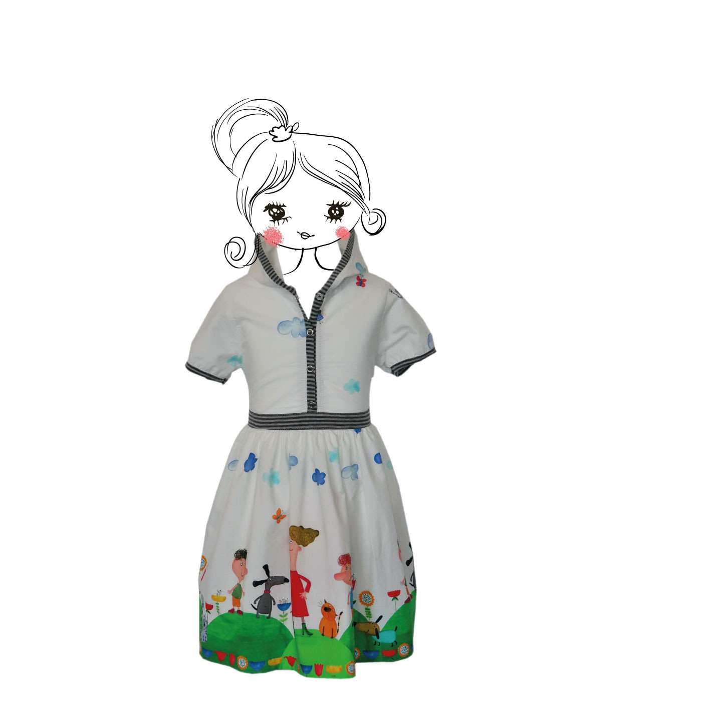 Trikotaaž Suvi poordiga, digital print