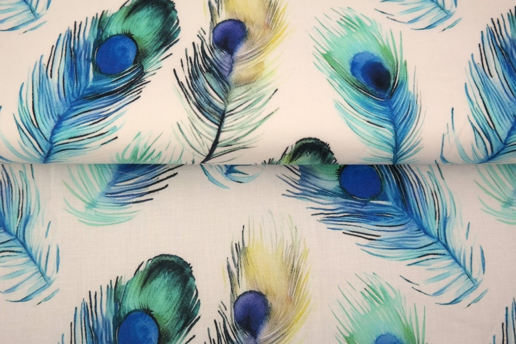 Digitaaltrükiga voile Peacock