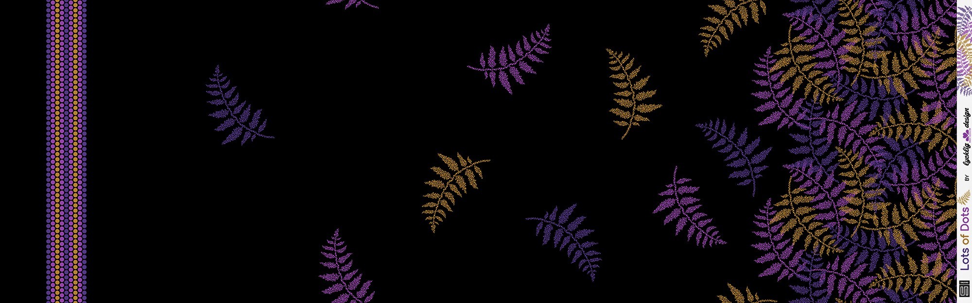 FT Lillad ja ooker lehed mustal