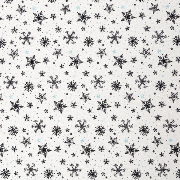 Snowflakes, white/turquoise