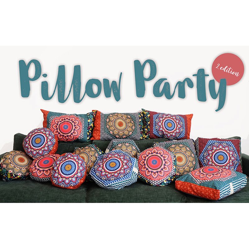 Puuvillane kupong Pillow Party Mandala sinine