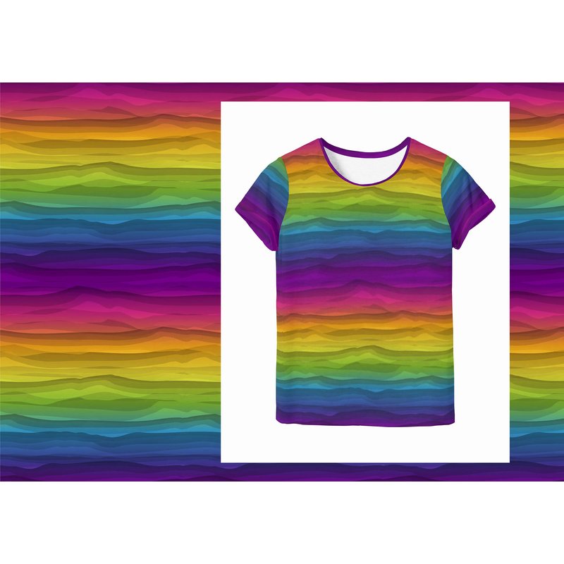 Wavy stripes rainbow