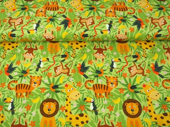 Trikotaaž Jungle, digital print