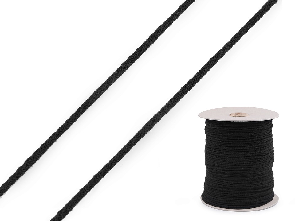 Pehme kumminöör Ø2,5 mm, must