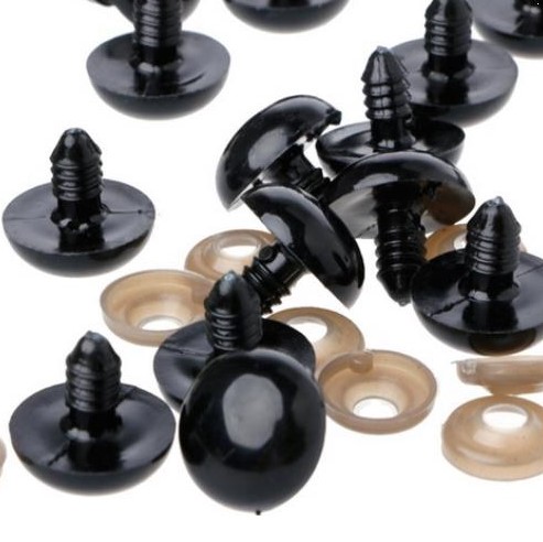 Turvasilmad 18 mm mustad tagusega 1 paar