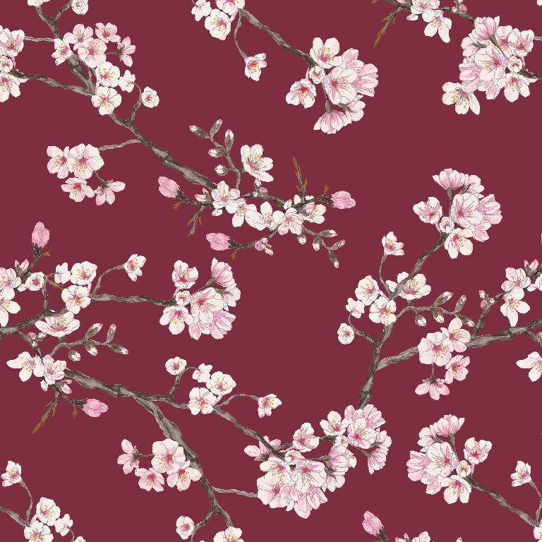 Modaaltrikotaaž kirsiõied tumepunane