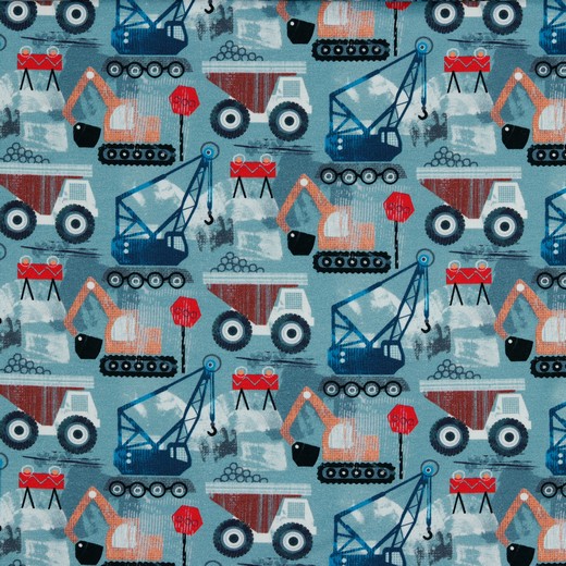 Trikotaaž Rasked masinad, sinine