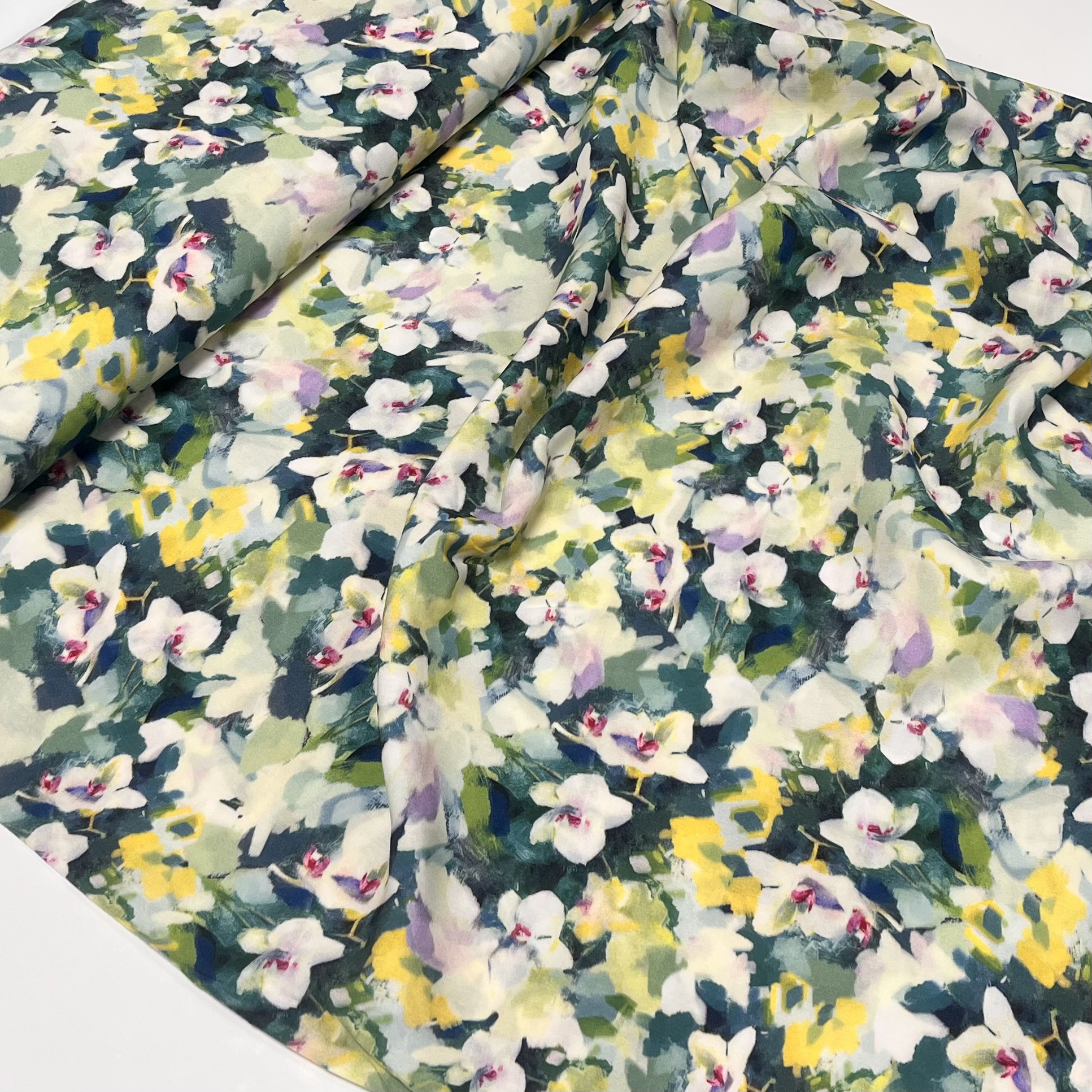 Viskoos Radiance Digital Flowers green