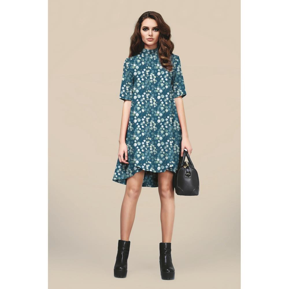 Trikotaaž Eucalyptys leaves white, digital print