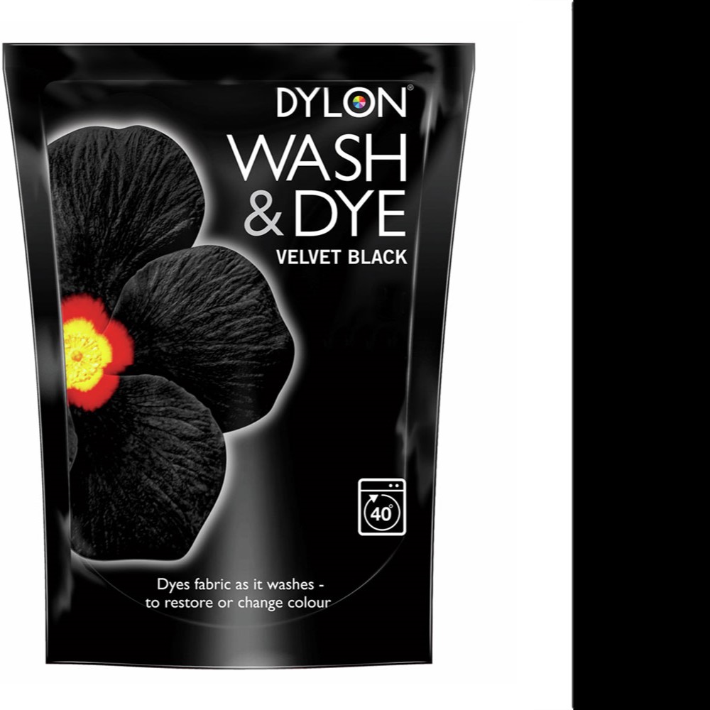DYLON Tekstiilivärv+sool pesumasinas värvimiseks 350g, must