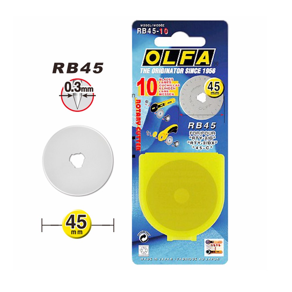 OLFA  ketaslõikuri tagavaratera 45 mm, 10 tk