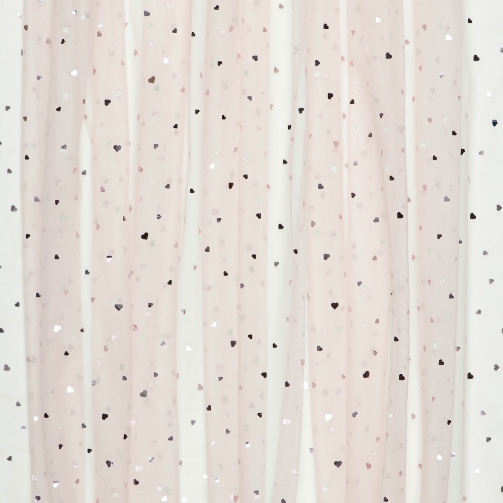 Pehme tüll Royal südametega pink