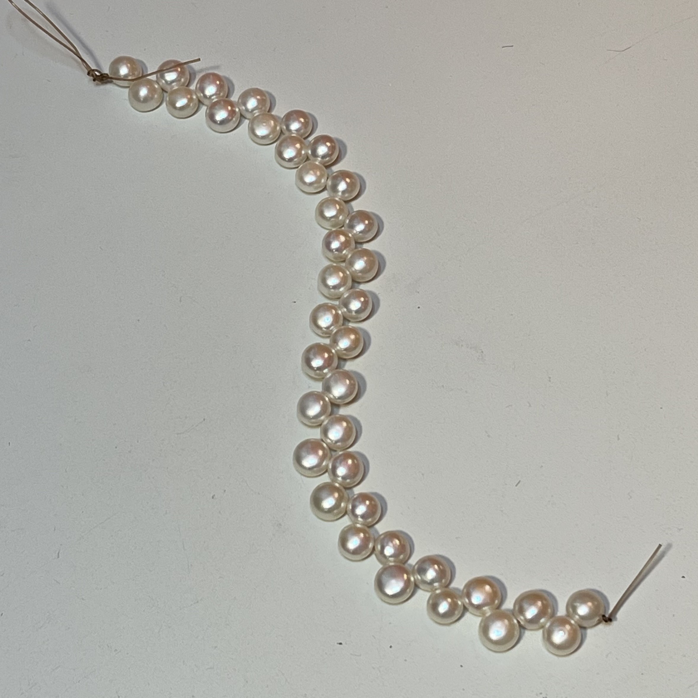 Mageveepärlid 8x5 mm, 19 cm nööril
