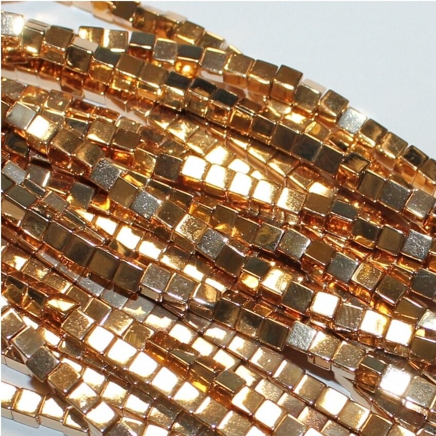 Hematiit light gold 5x5 mm