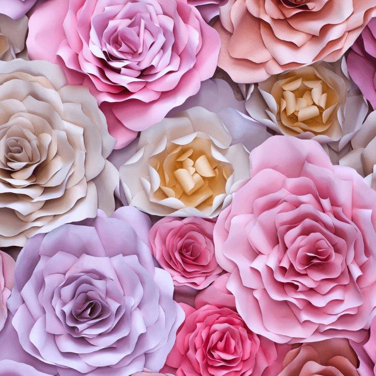 Õhuke dressikangas FT Paberlilled