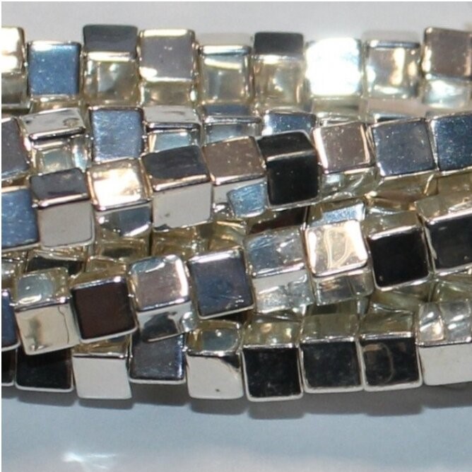 Hematiit silver light 6x6 mm