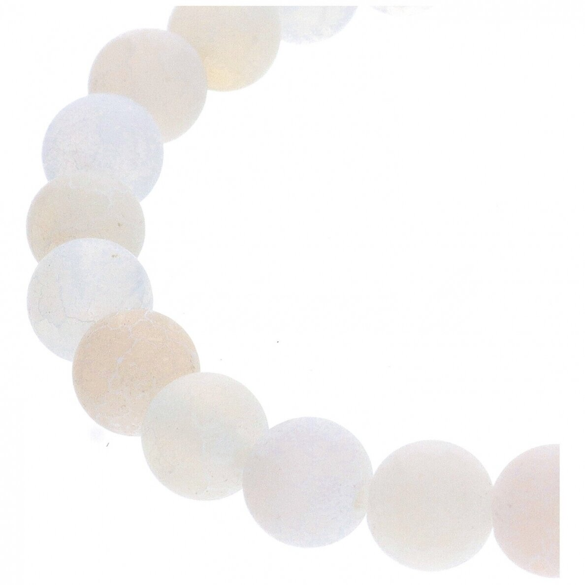 Ahhaat valge, matt 6 mm