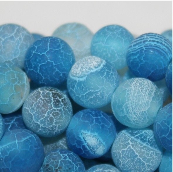 Ahhaat, matt, sinine 6 mm