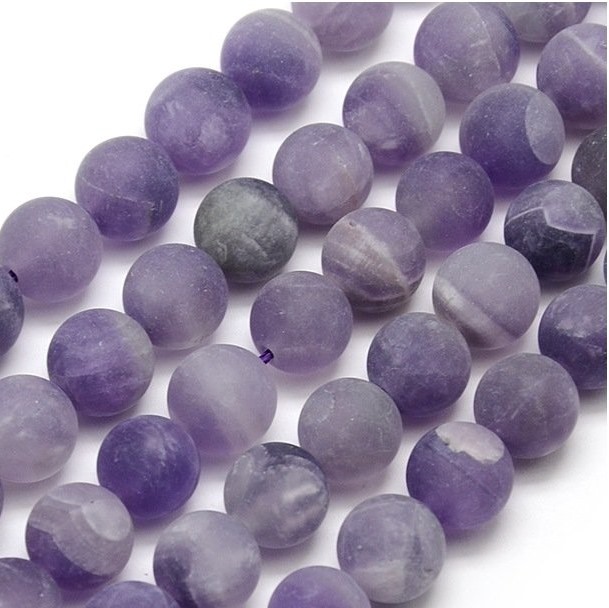 Ametüst, matt 8 mm