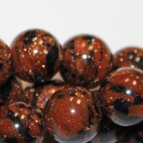 Päikesekivi pruun+päikesekivi sinine, 6mm