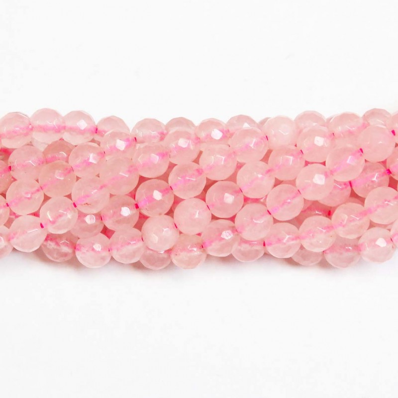 Roosa kvarts, lihvitud 8 mm
