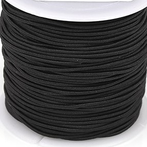 Kumminöör 1 mm poolil, must