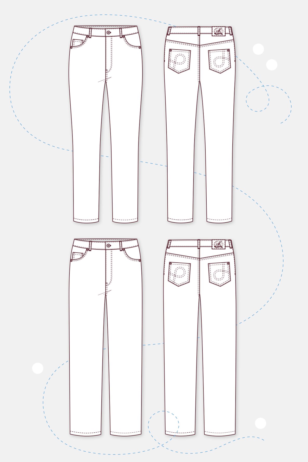 Pattydoo jeans high waist, slim/straight legs 32-54